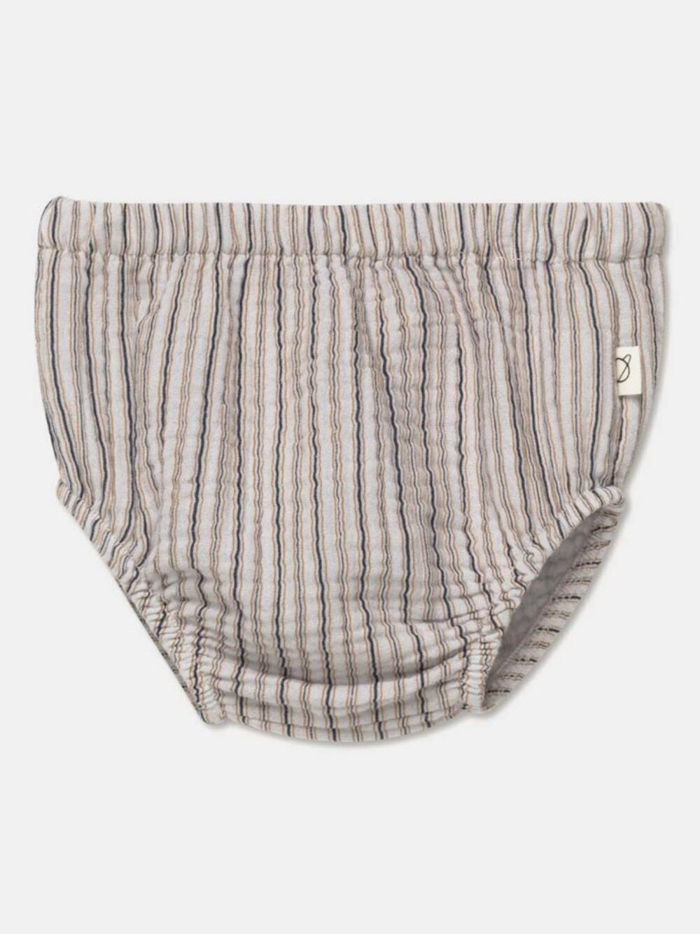 Gauze stripe baby bloomers - Soft grey